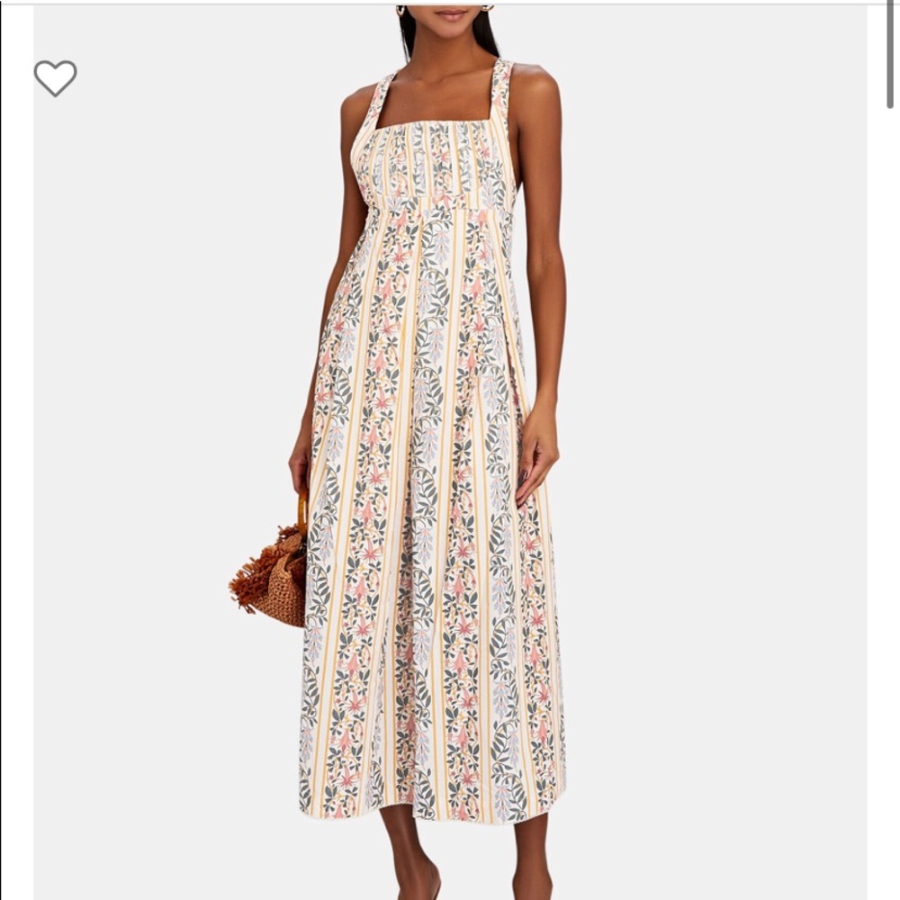 Agua by agua bendita Hortencia Lluvia pleated dress size small NWT and dust bag